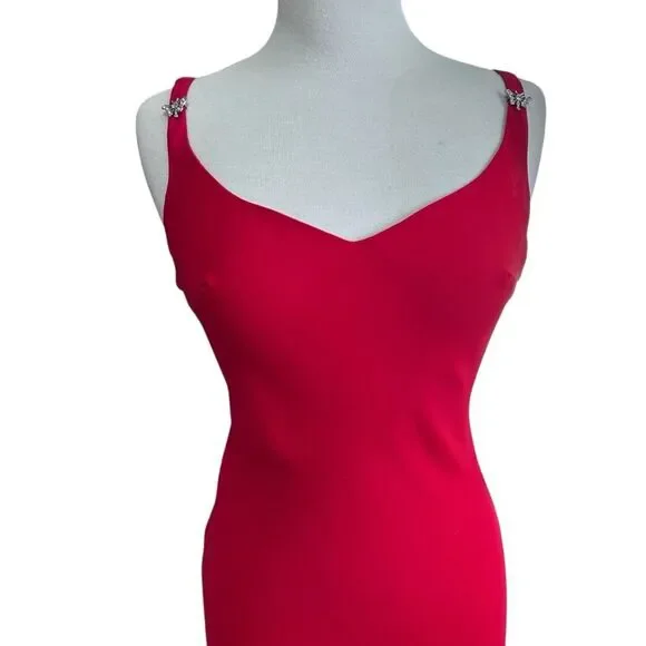 NWT Vintage Zum Zum Red Bias Cut Evening Gown - Size 9/10 - Picture 10 of 10